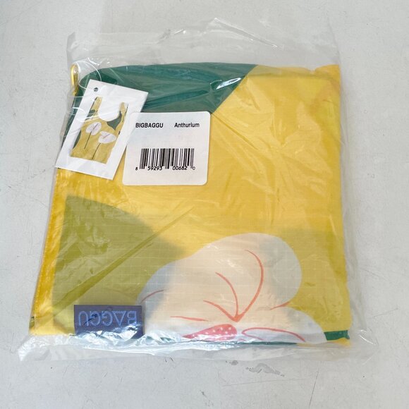 NEW Baggu ANTHURIUM Big Reusable & Packable Shopping Bag Tote NWT Discontinued - Picture 2 of 6